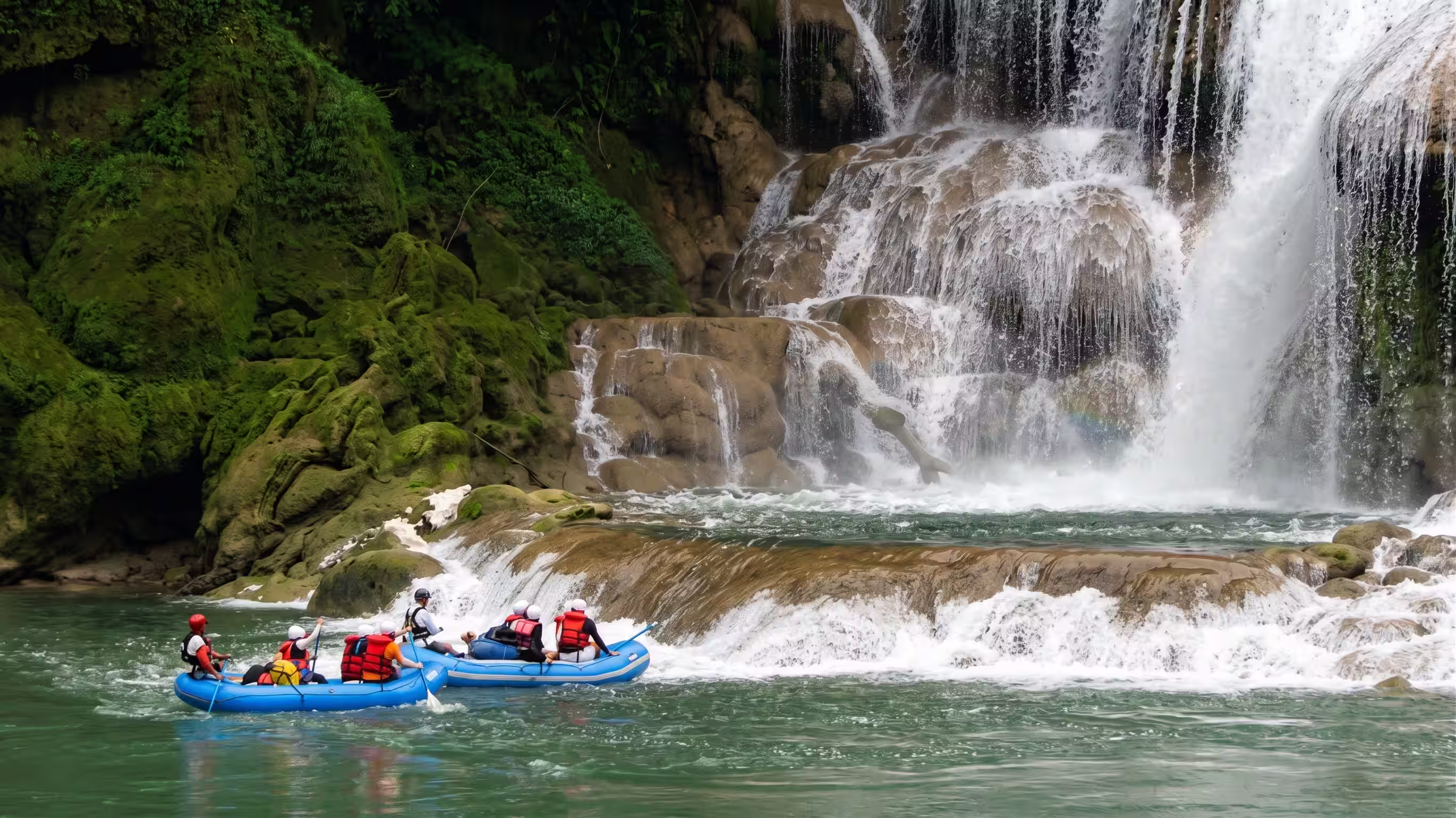 Lancha navegando por el río Usumacinta rumbo a Yaxchilán, itinerario La Especialidad de la Casa
